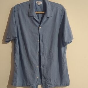 Men's Blue Short Sleeve Shirt